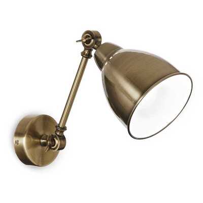 Applique bronzata braccio doppio snodo su braccio e su faretto NEWTON AP1 BRUNITO IDEAL LUX