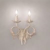 Applique classica avorio anticato 2 luci con bracci verso l&rsquo;alto  45539