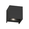 Immagine aggiuntiva di Applique LED nera a cubo 10x10cm per esterni/interni doppia emissione IP65  4