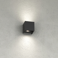 Applique LED nera a cubo 10x10cm per esterni/interni doppia emissione IP65  45675