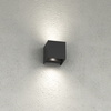 Applique LED nera a cubo 10x10cm per esterni/interni doppia emissione IP65  45675