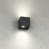 Applique LED nera a cubo essenziale esterno 12x12cm CCT 20W luce sopra e sotto  45671