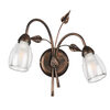 Particolare di Applique foglie nere ramate 2 luci classica contemporanea  43221