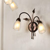 Applique foglie nere ramate 2 luci classica contemporanea 43221 LILIANA LUCI CLASSICHE