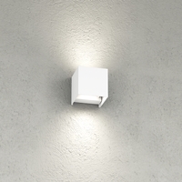 Applique cubetto fascio sopra e sotto LED bianca da esterno 10x10 cm 10W CCT IP65  45672