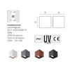 Misure e colori applique esterno cubo 12x12