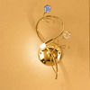 Applique 1 luce montatura oro sferette in cristallo piccole superfici da valorizzare 02559/AP1-CS TE