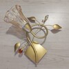 Altra foto Applique ricca di dettaglio braccetto oro vetro fiore ambra  45333
