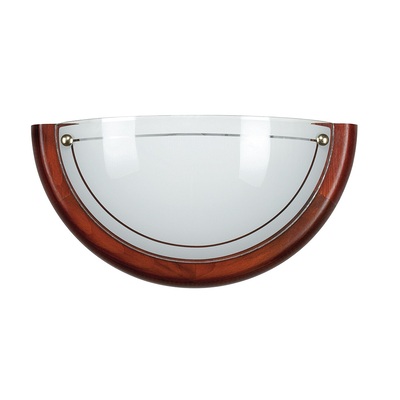 Applique da parete con cornice in legno a mezzaluna vetro lucido 42247 LUCI CLASSICHE