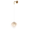 Applique lunga con filo e sfera ambra  42509