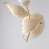 Particolare di Applique mazzolino foglie avorio e oro vetro a fiore  42394