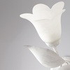 Particolare di Applique a fiore con mazzolino di foglie bianco argento  42395