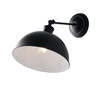 Particolare di Applique nera orientabile a cupola stile industrial soft  45561