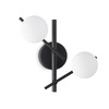 Applique design bacchette nere incroci e sfere ATLAS AP2 NERO IDEAL LUX