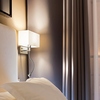 Applique rettangolare tessuto doppia luce diffusa e lettura interruttore a sinistra 5882-CR-SX PEREN
