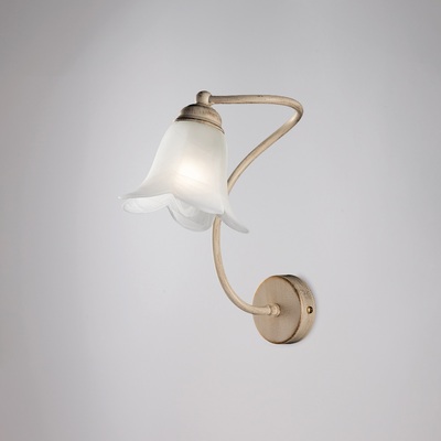 Applique classica petali d&rsquo;avorio fiore in vetro variegato luce d&rsquo;accento romantica ALICE LUCI E COL