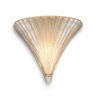 Applique piccola classica vetro graniglia oro plisse SANTA AP1 SMALL ORO IDEAL LUX