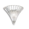 Applique piccola coppa vetro soffiato trasparente plisse SANTA AP1 SMALL TRASPARENTE IDEAL LUX