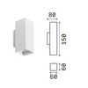 Immagine aggiuntiva di Applique bianca compatta a tubo quadro 15 cm LOOK AP02 SQUARE D6.0 H015 BIANC