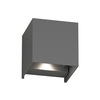 Immagine aggiuntiva di Applique da esterno cubetto grigio antracite fasci luminosi regolabili 10x10c