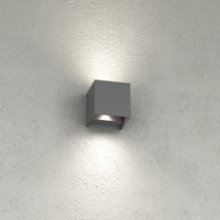Applique da esterno cubetto grigio antracite fasci luminosi regolabili 10x10cm LED 10W  45674