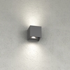 Applique da esterno cubetto grigio antracite fasci luminosi regolabili 10x10cm LED 10W  45674