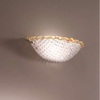 Applique moderna e classica a vaschetta in vetro graniglia bianco profilo ambra ondulato  41411