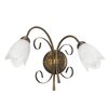 Particolare di Applique 2 braccetti in bronzo sfumato e vetro tulipano decorativo  43646