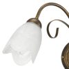 Applique 2 braccetti in bronzo sfumato e vetro tulipano decorativo 43646 ODINO LUCI CLASSICHE - foto 4