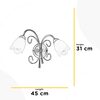 Applique 2 braccetti in bronzo sfumato e vetro tulipano decorativo 43646 ODINO LUCI CLASSICHE - foto 6