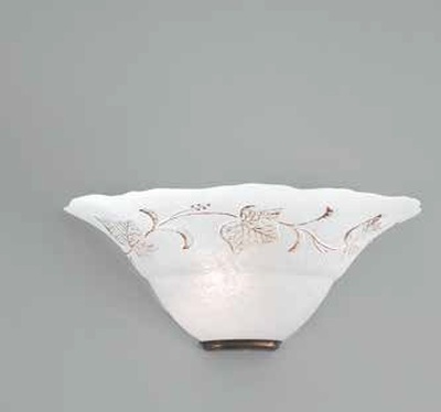 Applique in vetro decorato con motivo edera ambra FOGLIA AP1 41178 LUCI CLASSICHE