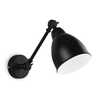 Lampada da parete nera con braccio direzionabile e faretto snodato NEWTON AP1 NERO IDEAL LUX