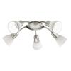 Seconda foto Plafoniera lampadario a soffitto 5 luci in vetro montatura nickel