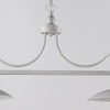 Particolare di Lampadario bilanciere 2 luci 87cm bianco antichizzato argento fascino retr&ograve;  43934