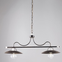 Lampadario fascino rustico a bilanciere 2 luci bronzo effetto antichizzato oro CANTINA LUCI E COLORI