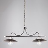 Lampadario fascino rustico a bilanciere 2 luci bronzo effetto antichizzato oro CANTINA LUCI E COLORI
