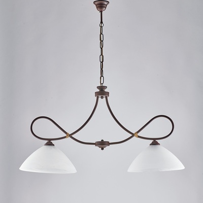 Lampadario doppio a bilanciere classico 2 luci testa di moro  41485