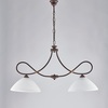 Lampadario doppio a bilanciere classico 2 luci testa di moro  41485