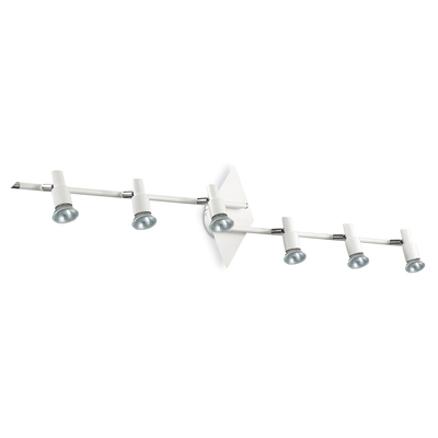Lampada plafoniera bianca lunga 1 metro con 6 faretti direzionabili SLEM PL6 BIANCO IDEAL LUX
