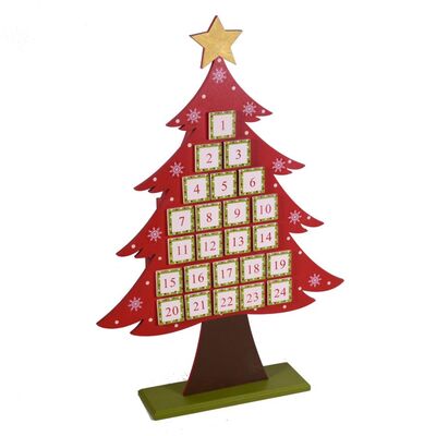 Albero di Natale rosso con calendario dell&rsquo;avvento  38522