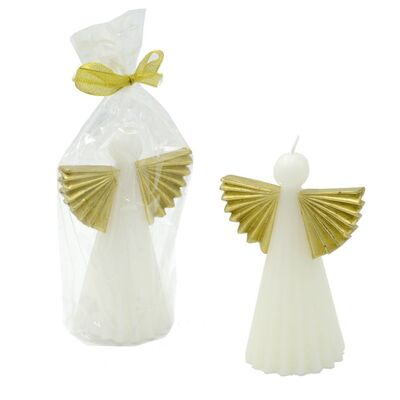 Sei candele angelo oro 6x14cm 38564 COLORI E LUCI