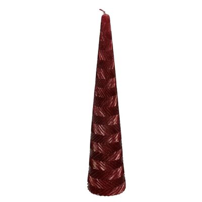 Candele alte 30cm forma di albero amaranto diametro 7cm  38598