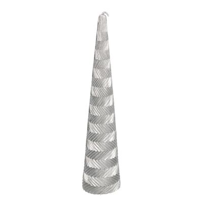 6 candele argento a forma di albero 7x30cm  38597