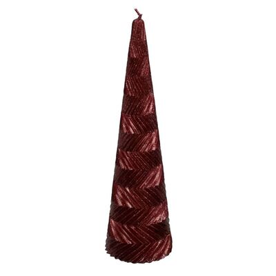 Candela albero amaranto 6cm alta 20cm - 6 pezzi 38611 NATALE LUCI E COLORI
