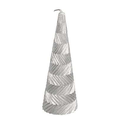 Albero di Natale fatto a candela color argento - 6 pezzi 38612 NATALE LUCI E COLORI
