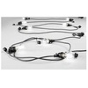 Fila nera di 10 attacchi per lampadine E27 lunga 10 metri 42797 LUCI ESTERNO