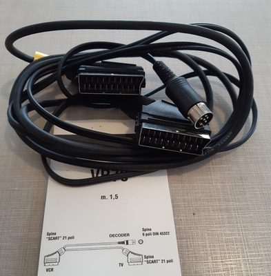 Cavo collegamento con scart e spina 21 poli DIN45322 TASKER 34262 LUCI E COLORI