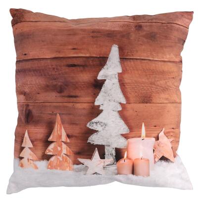 Coppia cuscini luminos natalizi con alberi 40x40 39562 NATALE LUCI E COLORI