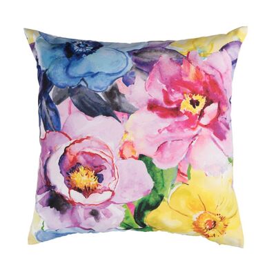 3 cuscini quadrati con fiori multicolor da un lato 38771 COLORI E LUCI