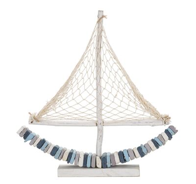Decorazione soprammobile barca colorata 45x45  41593